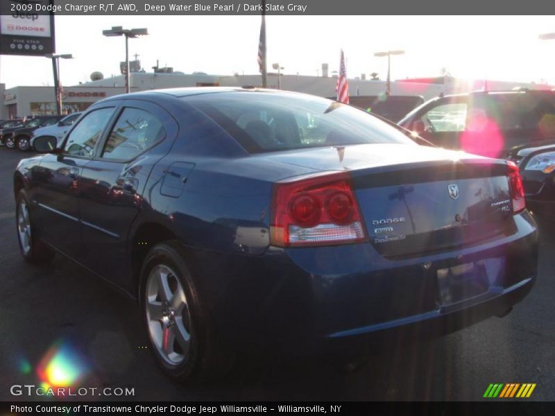 Deep Water Blue Pearl / Dark Slate Gray 2009 Dodge Charger R/T AWD