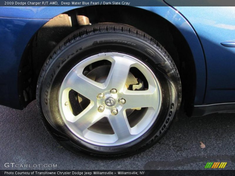 Deep Water Blue Pearl / Dark Slate Gray 2009 Dodge Charger R/T AWD