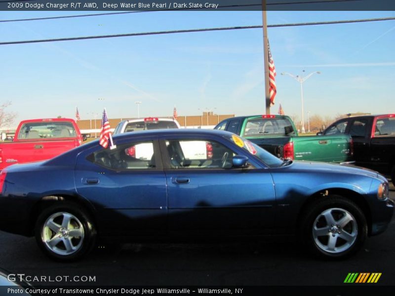 Deep Water Blue Pearl / Dark Slate Gray 2009 Dodge Charger R/T AWD