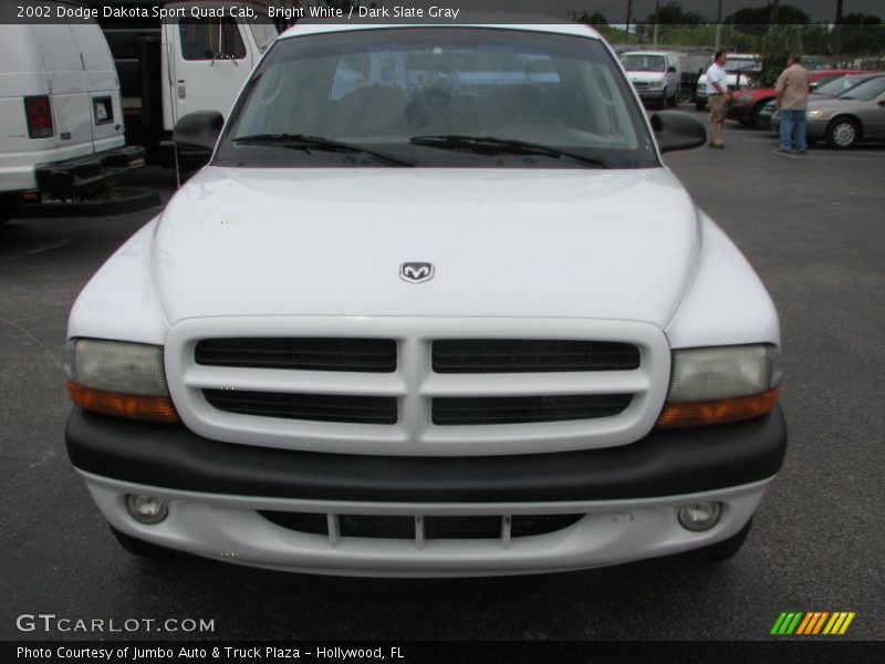 Bright White / Dark Slate Gray 2002 Dodge Dakota Sport Quad Cab