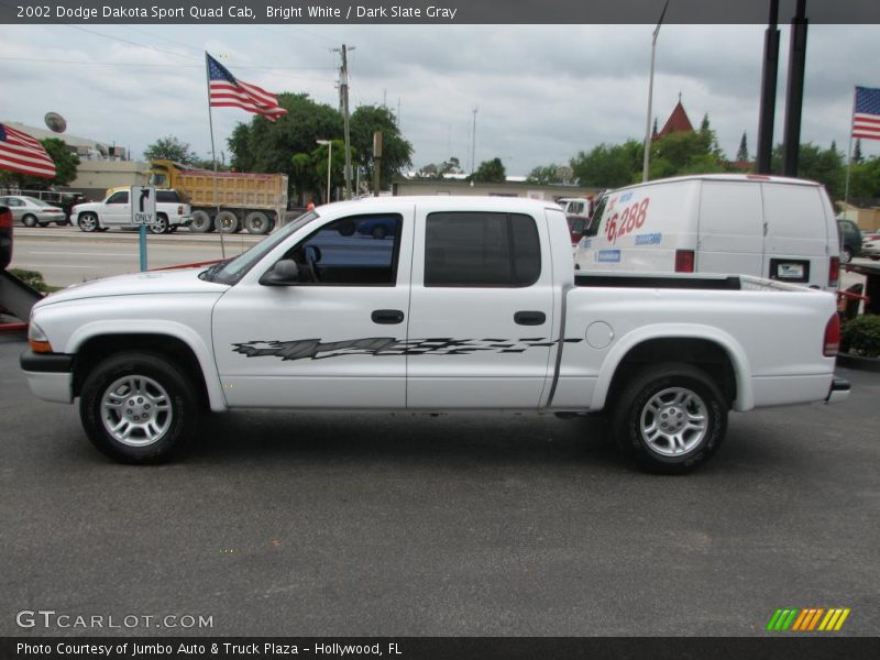 Bright White / Dark Slate Gray 2002 Dodge Dakota Sport Quad Cab