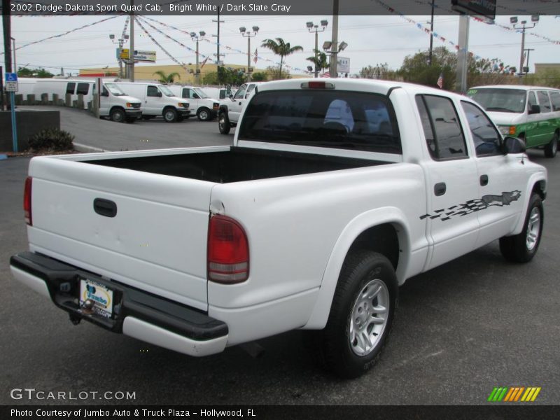 Bright White / Dark Slate Gray 2002 Dodge Dakota Sport Quad Cab