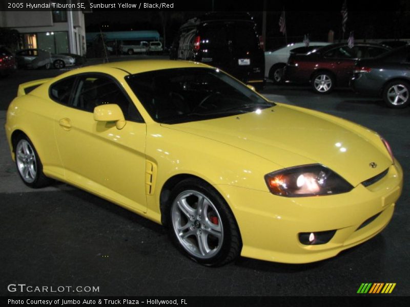 Sunburst Yellow / Black/Red 2005 Hyundai Tiburon SE