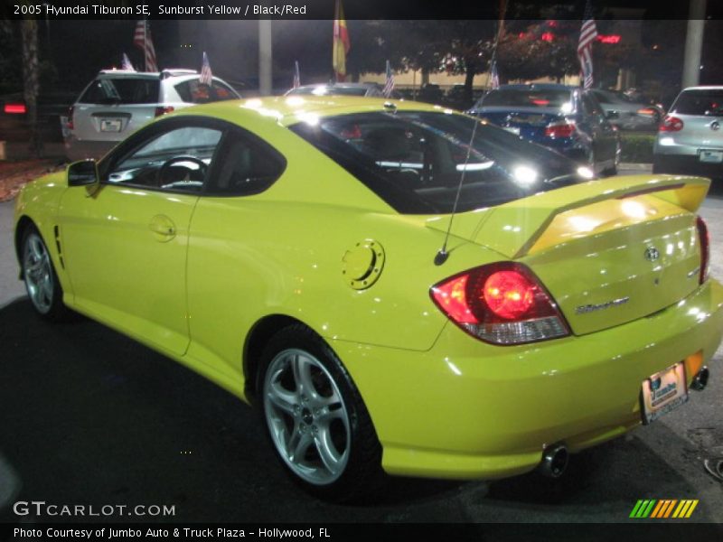 Sunburst Yellow / Black/Red 2005 Hyundai Tiburon SE