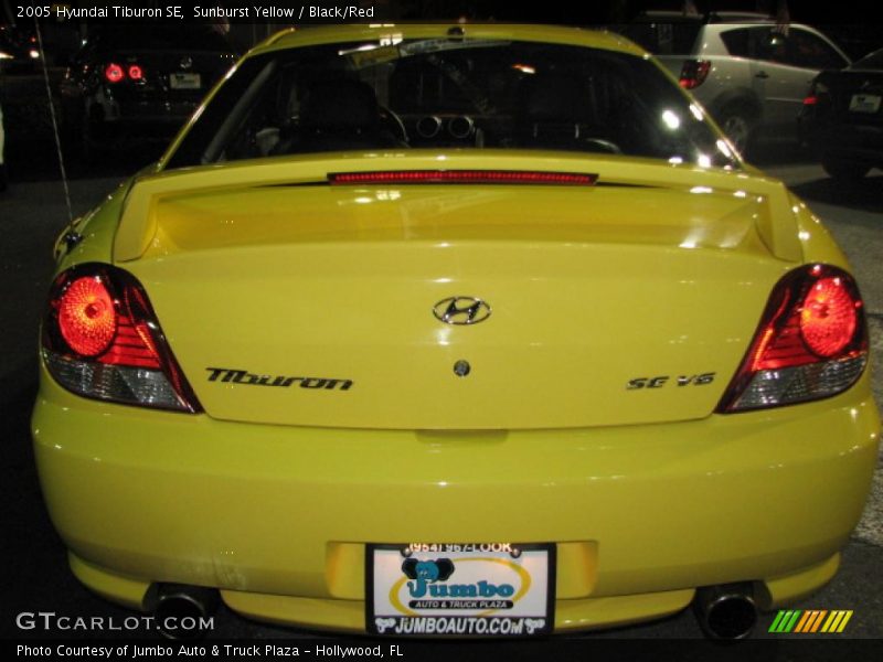 Sunburst Yellow / Black/Red 2005 Hyundai Tiburon SE