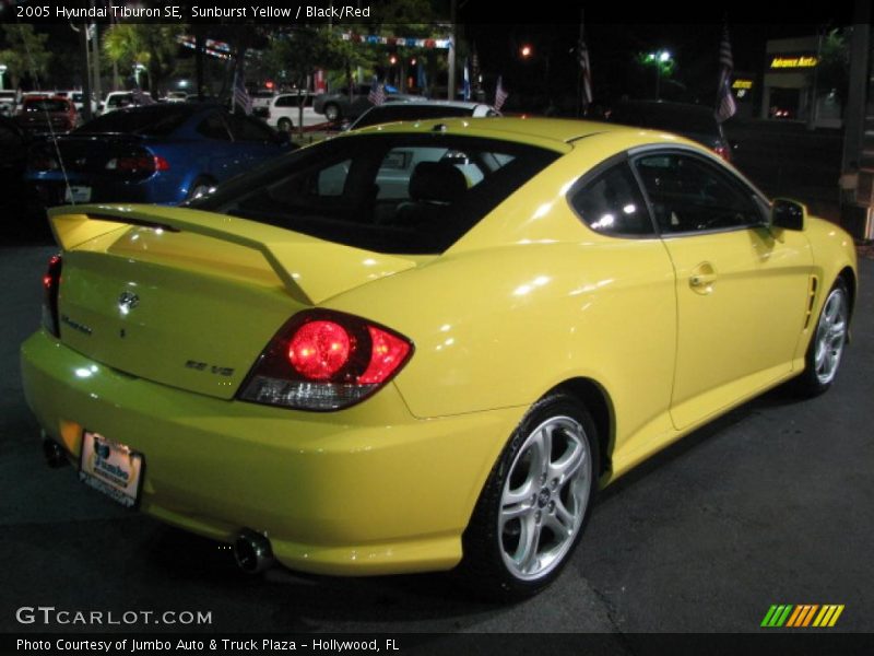 Sunburst Yellow / Black/Red 2005 Hyundai Tiburon SE