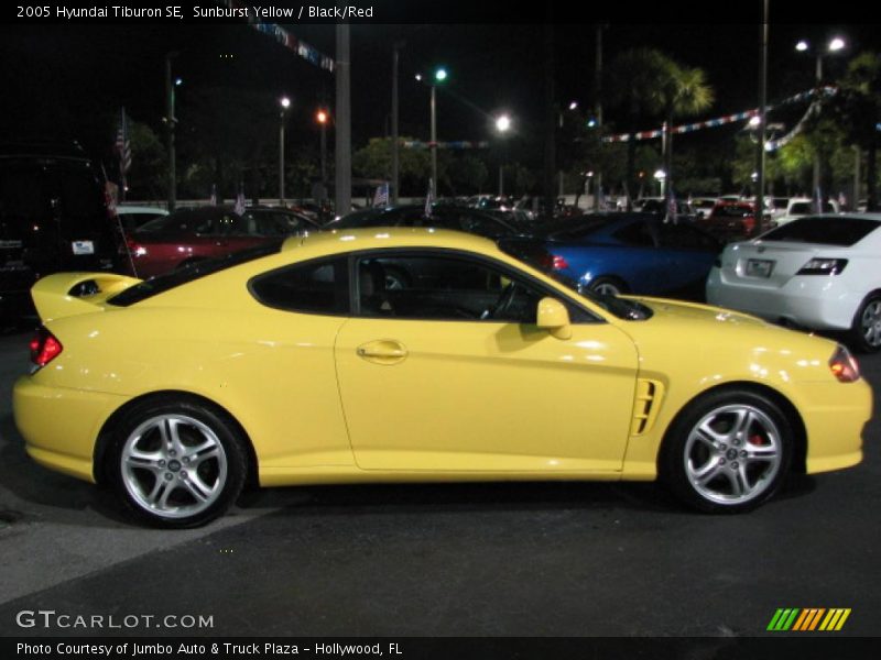 Sunburst Yellow / Black/Red 2005 Hyundai Tiburon SE