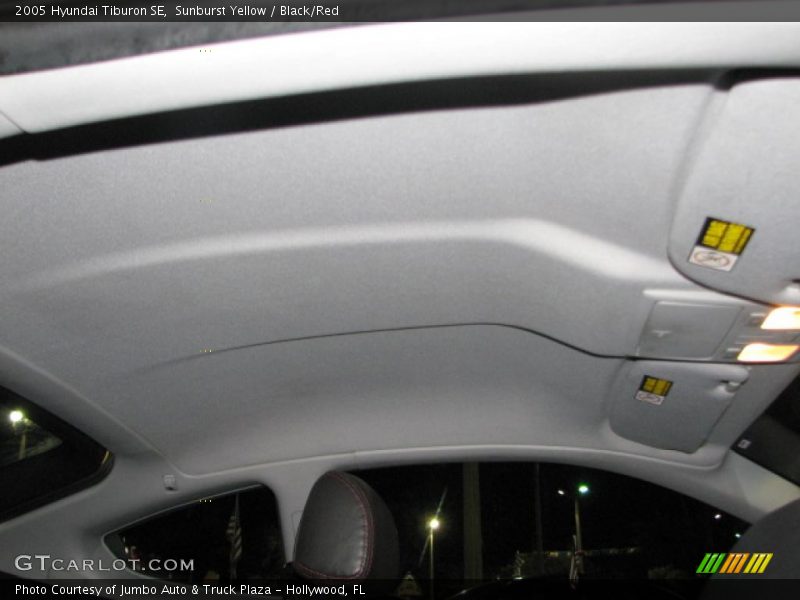 Sunburst Yellow / Black/Red 2005 Hyundai Tiburon SE