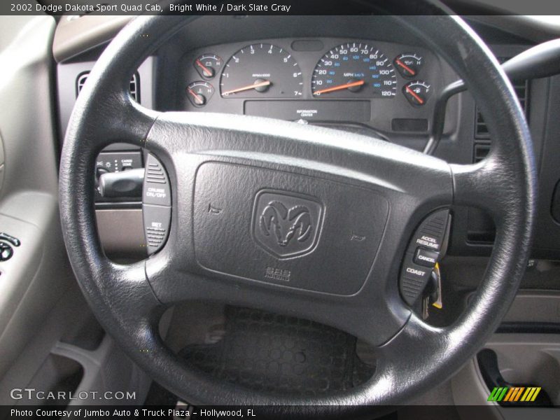 Bright White / Dark Slate Gray 2002 Dodge Dakota Sport Quad Cab