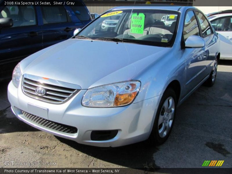 Silver / Gray 2008 Kia Spectra LX Sedan