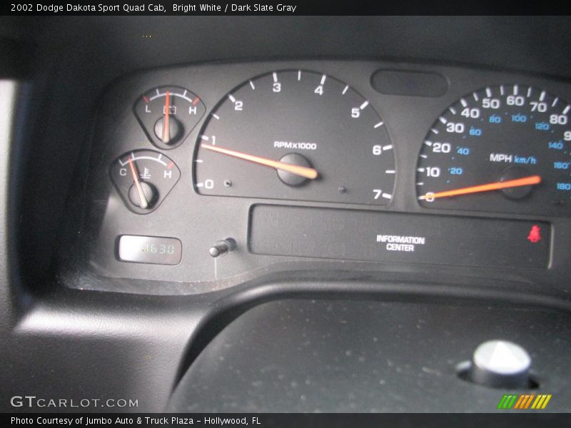 Bright White / Dark Slate Gray 2002 Dodge Dakota Sport Quad Cab