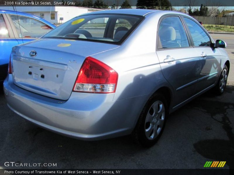 Silver / Gray 2008 Kia Spectra LX Sedan