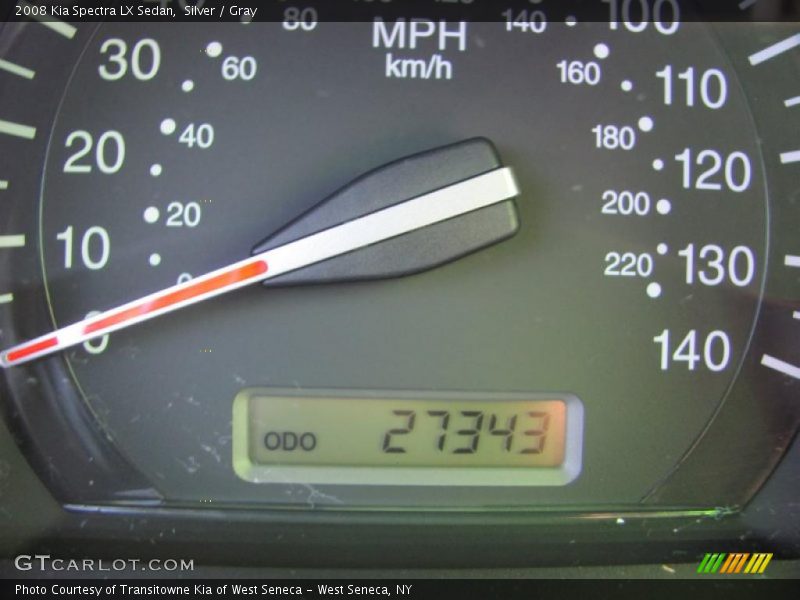 Silver / Gray 2008 Kia Spectra LX Sedan
