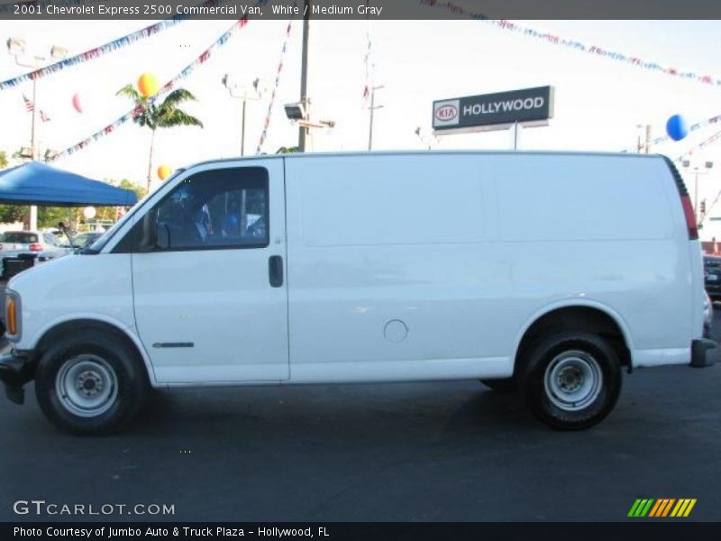 White / Medium Gray 2001 Chevrolet Express 2500 Commercial Van