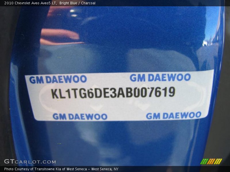 Bright Blue / Charcoal 2010 Chevrolet Aveo Aveo5 LT