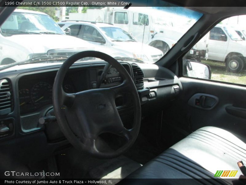 Olympic White / Grey 1996 Chevrolet C/K 3500 C3500 Regular Cab