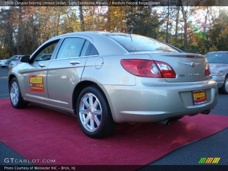 Light Sandstone Metallic / Medium Pebble Beige/Cream 2008 Chrysler Sebring Limited Sedan