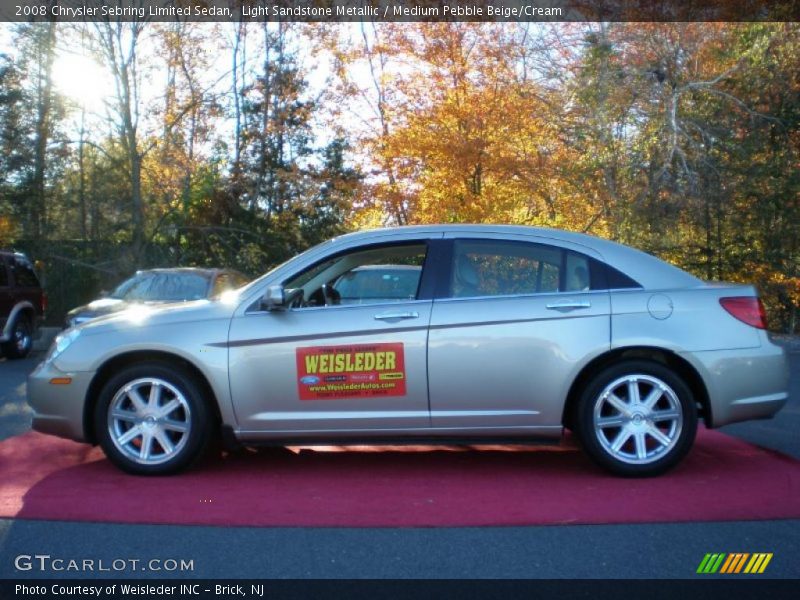 Light Sandstone Metallic / Medium Pebble Beige/Cream 2008 Chrysler Sebring Limited Sedan