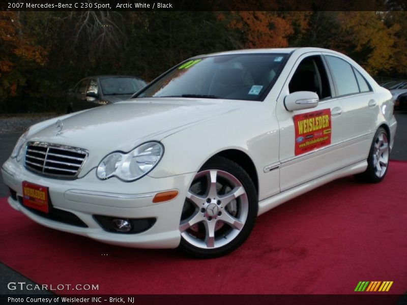 Arctic White / Black 2007 Mercedes-Benz C 230 Sport