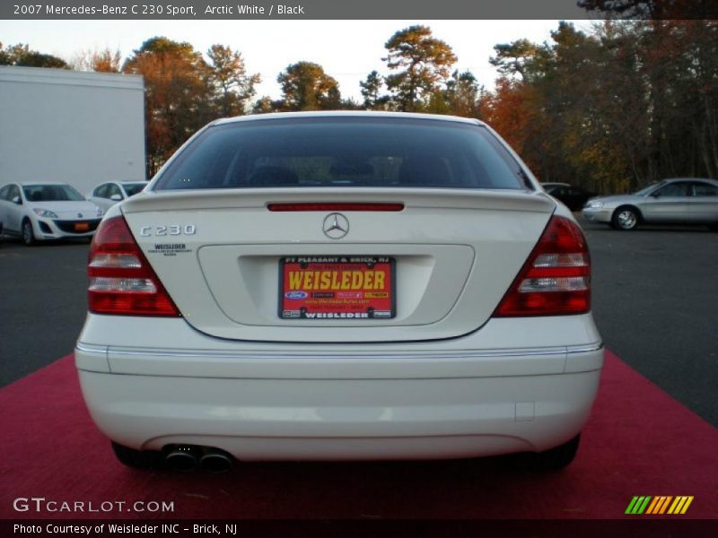 Arctic White / Black 2007 Mercedes-Benz C 230 Sport