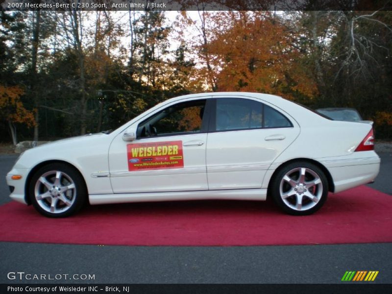 Arctic White / Black 2007 Mercedes-Benz C 230 Sport