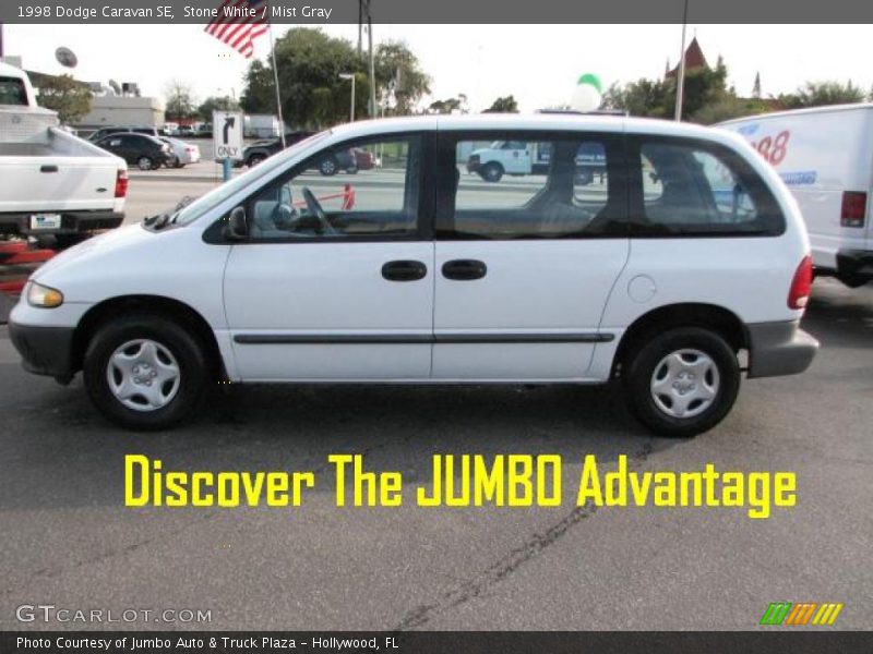 Stone White / Mist Gray 1998 Dodge Caravan SE