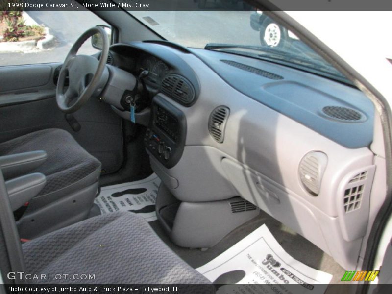 Stone White / Mist Gray 1998 Dodge Caravan SE