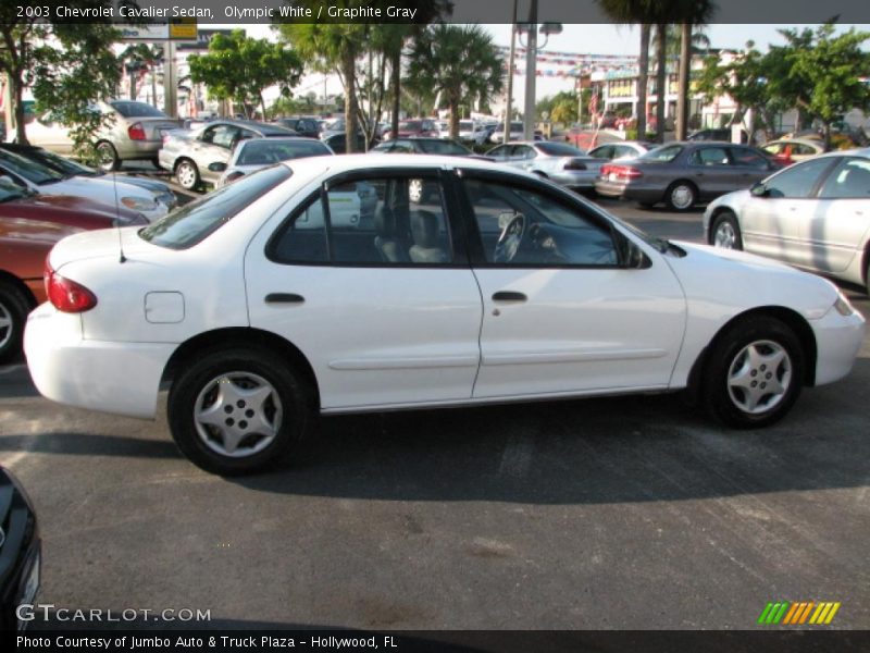Olympic White / Graphite Gray 2003 Chevrolet Cavalier Sedan