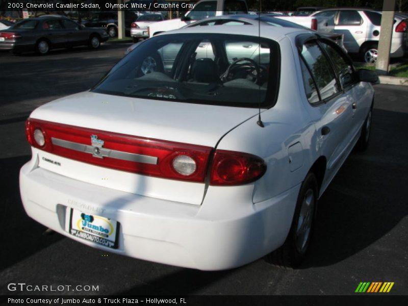 Olympic White / Graphite Gray 2003 Chevrolet Cavalier Sedan