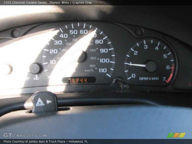 Olympic White / Graphite Gray 2003 Chevrolet Cavalier Sedan