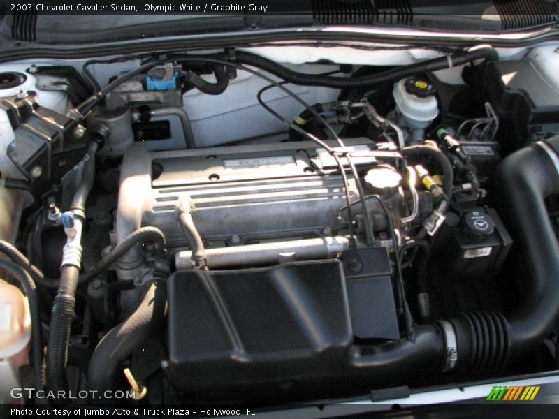 Olympic White / Graphite Gray 2003 Chevrolet Cavalier Sedan