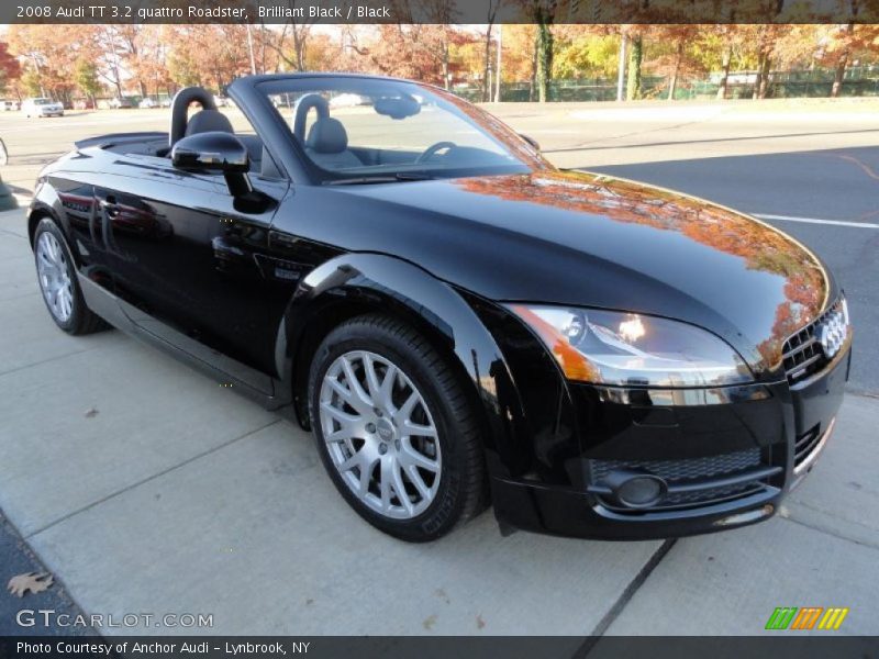 Brilliant Black / Black 2008 Audi TT 3.2 quattro Roadster