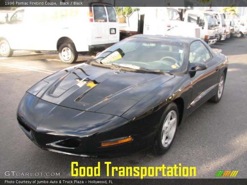 Black / Black 1996 Pontiac Firebird Coupe