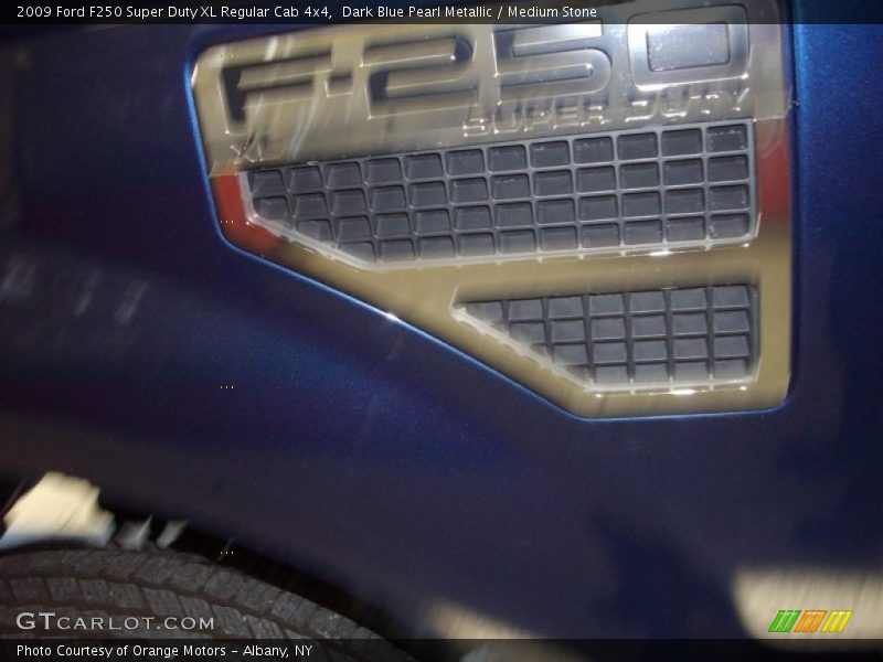 Dark Blue Pearl Metallic / Medium Stone 2009 Ford F250 Super Duty XL Regular Cab 4x4