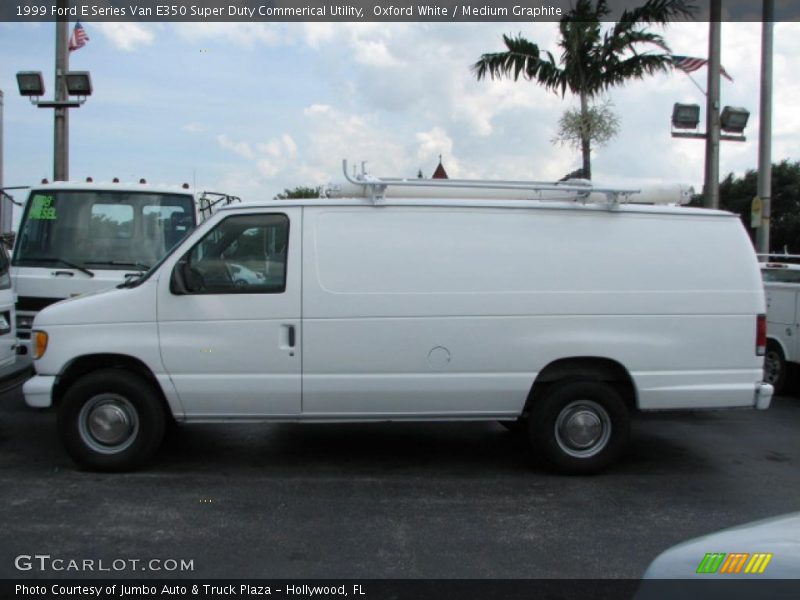 Oxford White / Medium Graphite 1999 Ford E Series Van E350 Super Duty Commerical Utility