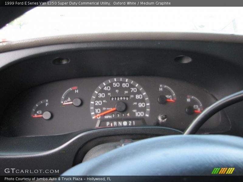 Oxford White / Medium Graphite 1999 Ford E Series Van E350 Super Duty Commerical Utility