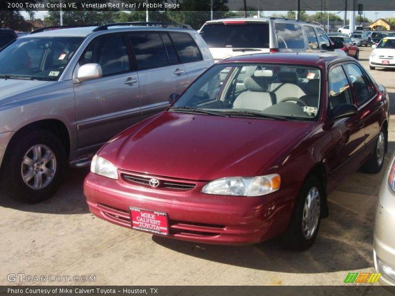 Venetian Red Pearl / Pebble Beige 2000 Toyota Corolla VE