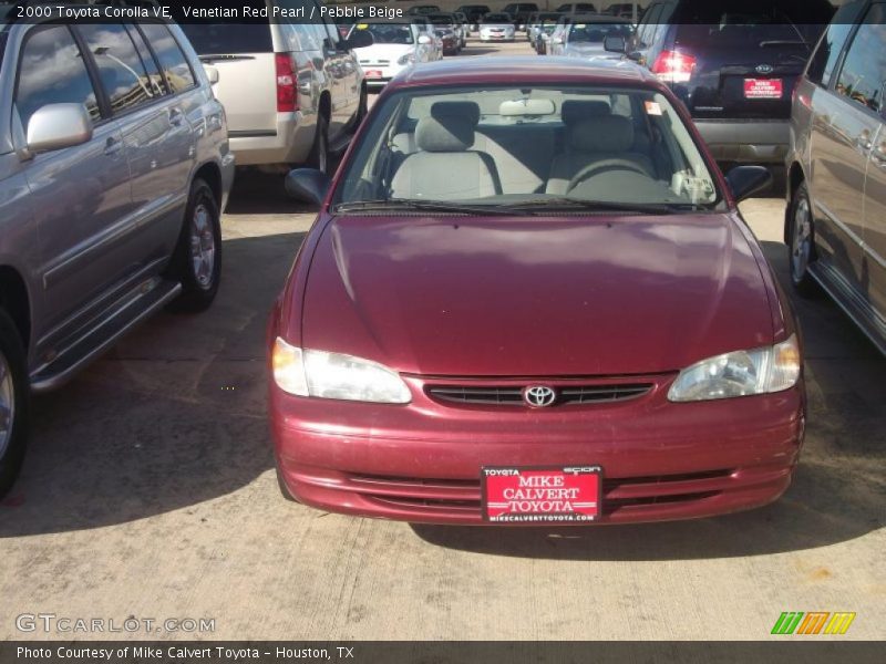 Venetian Red Pearl / Pebble Beige 2000 Toyota Corolla VE