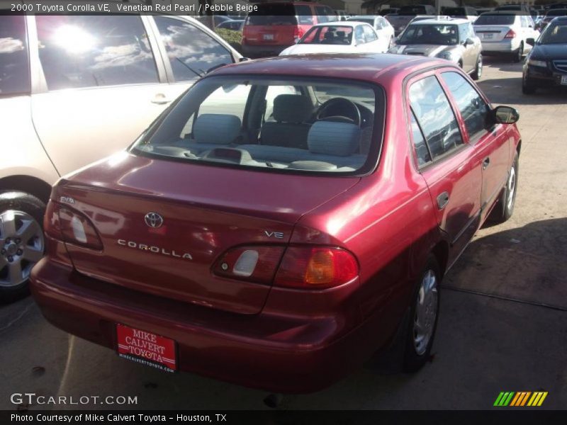 Venetian Red Pearl / Pebble Beige 2000 Toyota Corolla VE