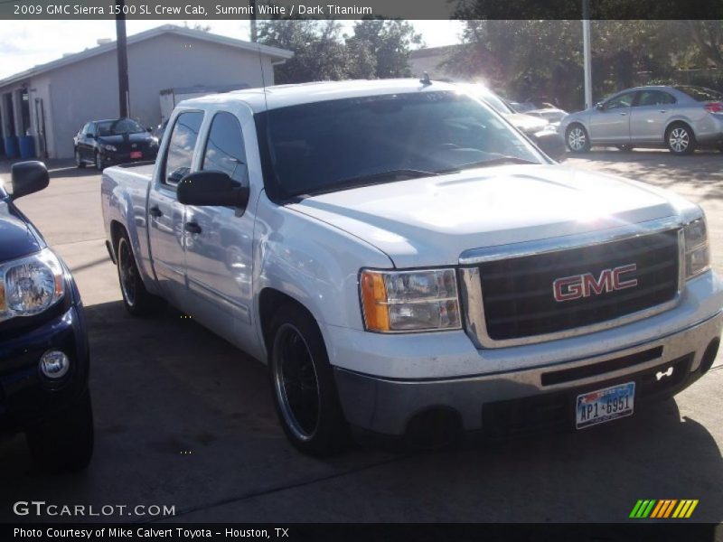 Summit White / Dark Titanium 2009 GMC Sierra 1500 SL Crew Cab