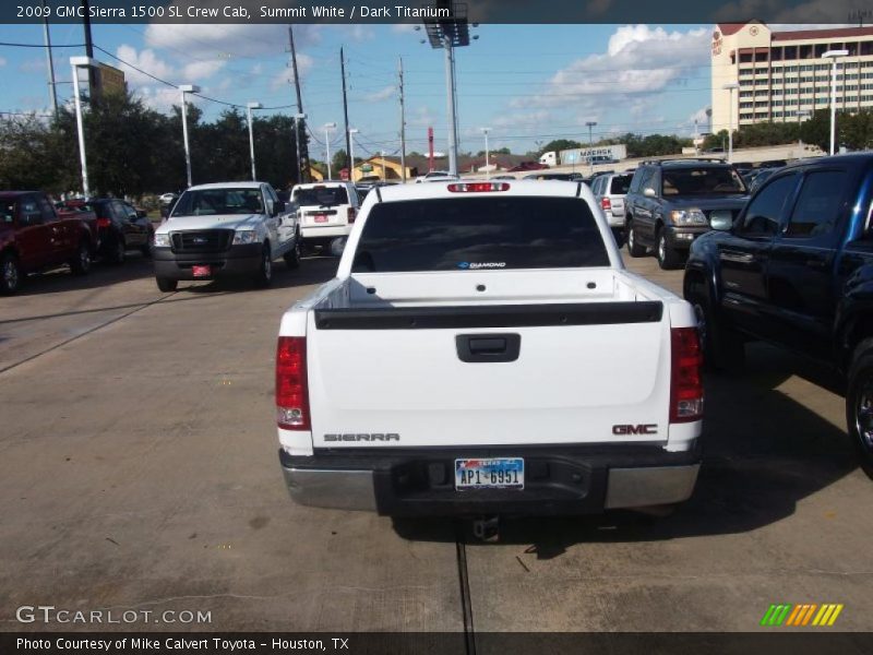 Summit White / Dark Titanium 2009 GMC Sierra 1500 SL Crew Cab