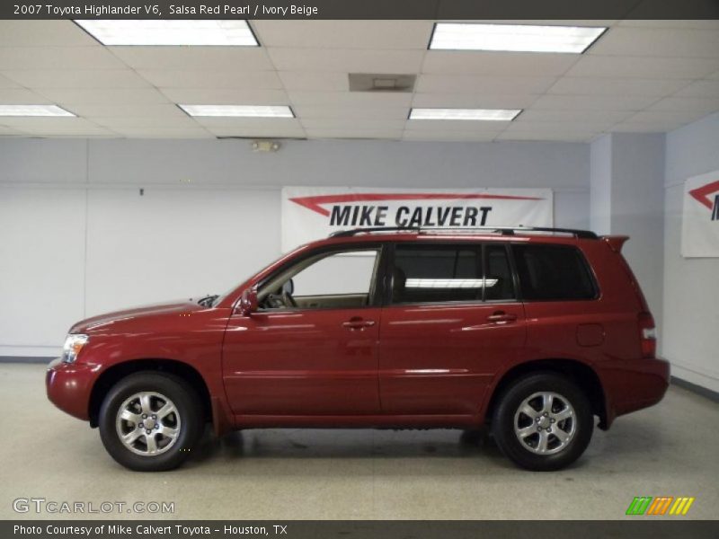 Salsa Red Pearl / Ivory Beige 2007 Toyota Highlander V6