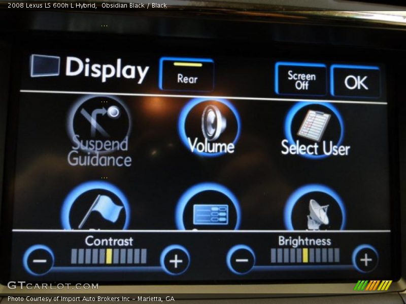 Controls of 2008 LS 600h L Hybrid