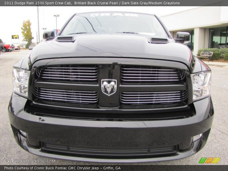 Brilliant Black Crystal Pearl / Dark Slate Gray/Medium Graystone 2011 Dodge Ram 1500 Sport Crew Cab