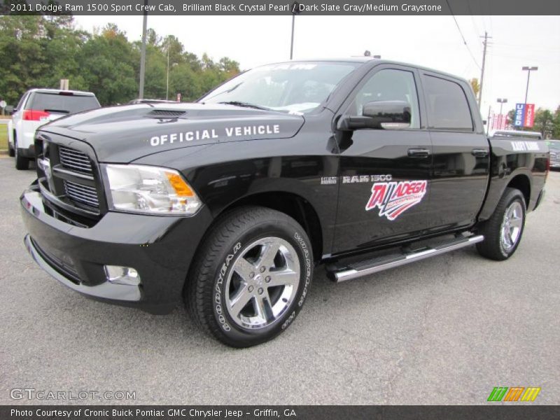Brilliant Black Crystal Pearl / Dark Slate Gray/Medium Graystone 2011 Dodge Ram 1500 Sport Crew Cab