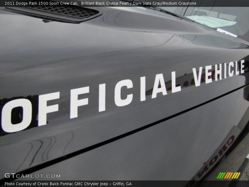 Brilliant Black Crystal Pearl / Dark Slate Gray/Medium Graystone 2011 Dodge Ram 1500 Sport Crew Cab