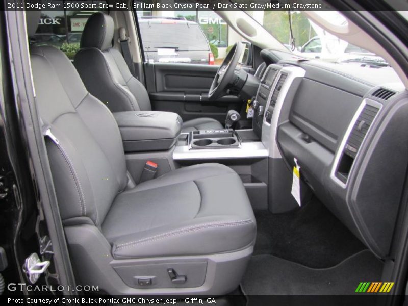 Brilliant Black Crystal Pearl / Dark Slate Gray/Medium Graystone 2011 Dodge Ram 1500 Sport Crew Cab