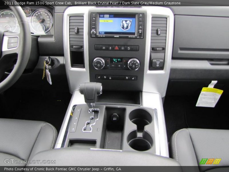 Brilliant Black Crystal Pearl / Dark Slate Gray/Medium Graystone 2011 Dodge Ram 1500 Sport Crew Cab