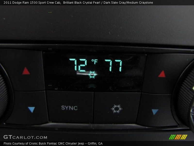 Brilliant Black Crystal Pearl / Dark Slate Gray/Medium Graystone 2011 Dodge Ram 1500 Sport Crew Cab