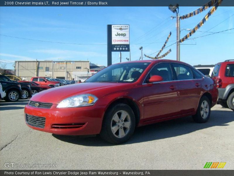 Red Jewel Tintcoat / Ebony Black 2008 Chevrolet Impala LT